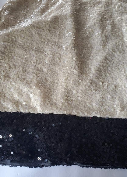 J.Crew The Pencil Skirt, Sequined Two Toned Cream/ Black sz 4 - Picture 3 of 5